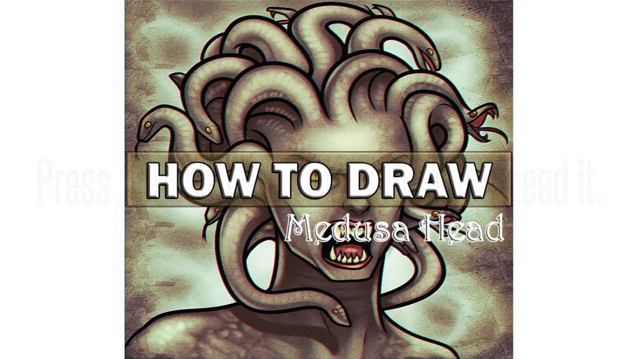 1280x720 How To Draw Medusa Head Step - Medusa Head Drawing