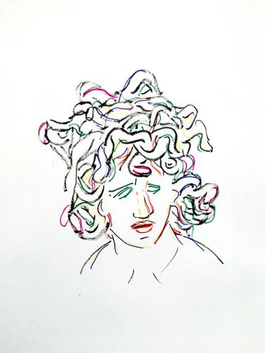 375x500 Medusa - Medusa Line Drawing
