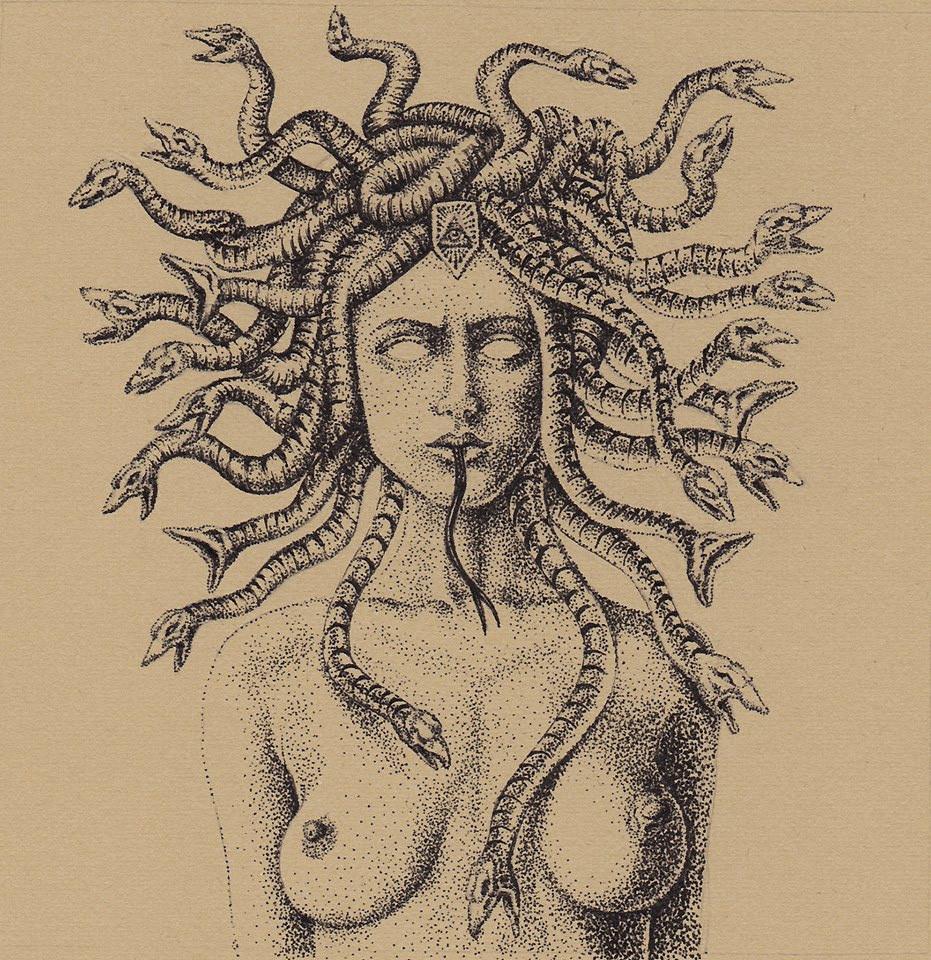 Medusa - Medusa Line Drawing. 