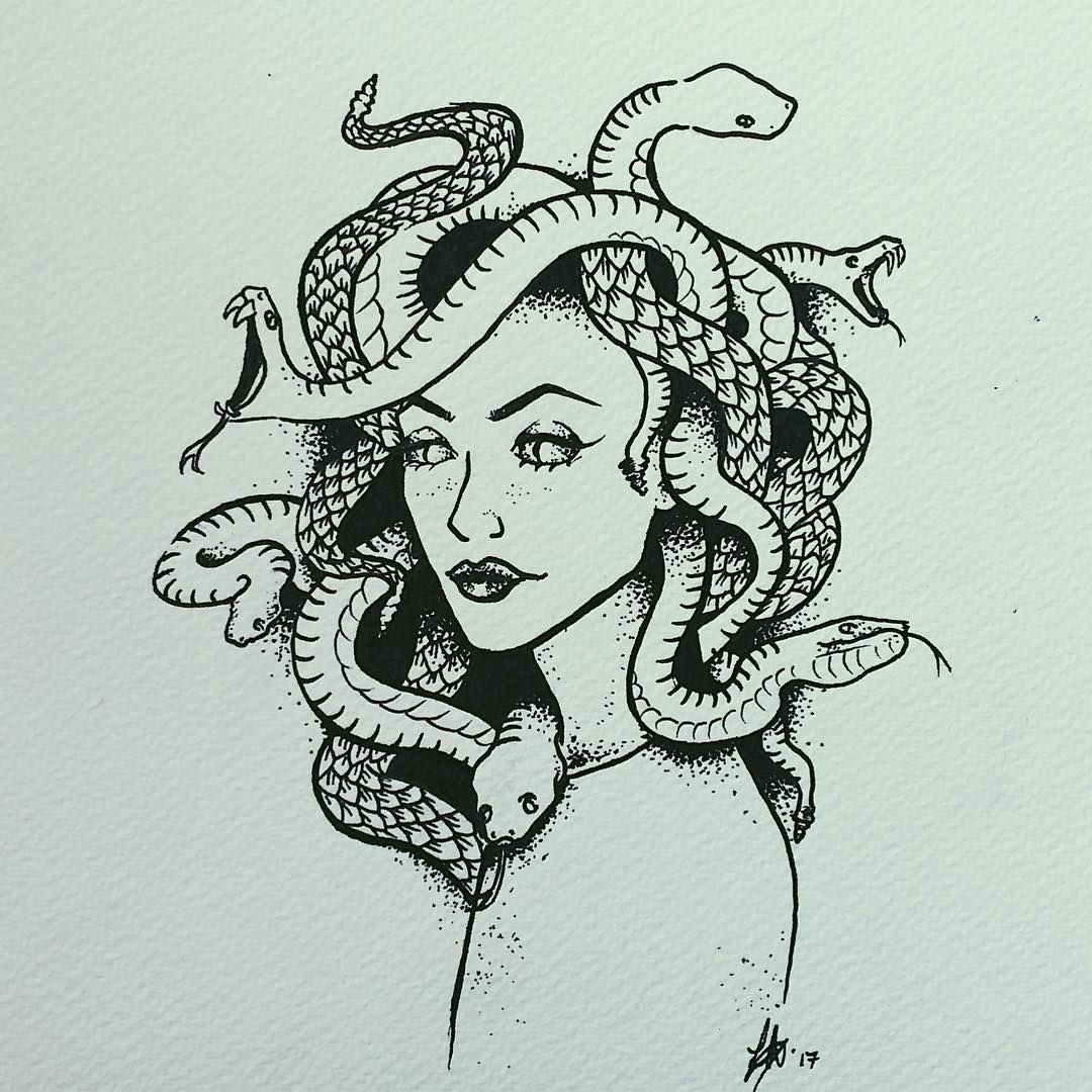 Medusa Line Drawing at Explore collection of