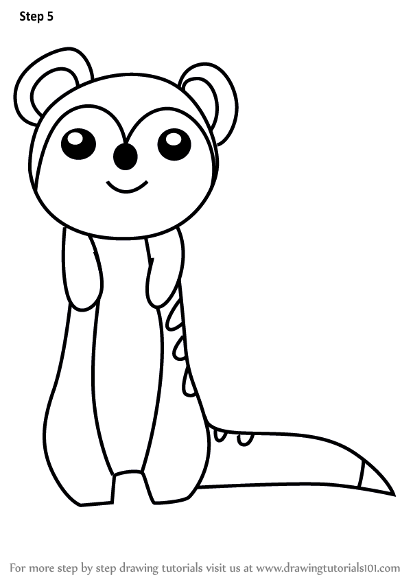 602x848 Learn How To Draw A Meerkat For Kids - Meerkat Drawing