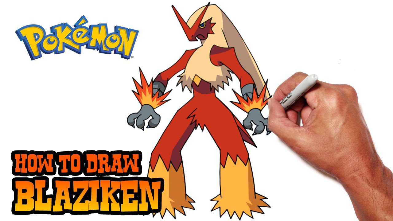 1280x720 How To Draw Blaziken Pokemon - Mega Blaziken Drawing