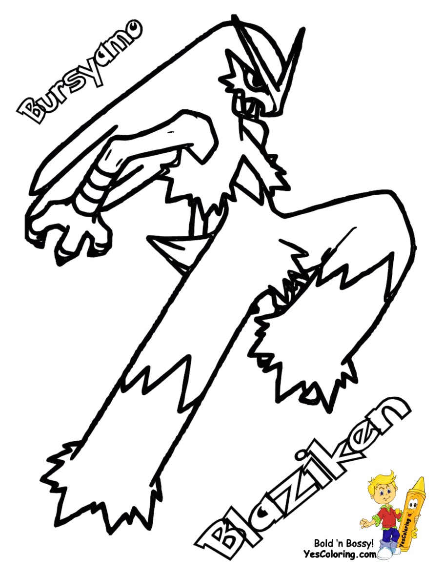 908x1174 Awesome Quality Blaziken Coloring - Mega Blaziken Drawing