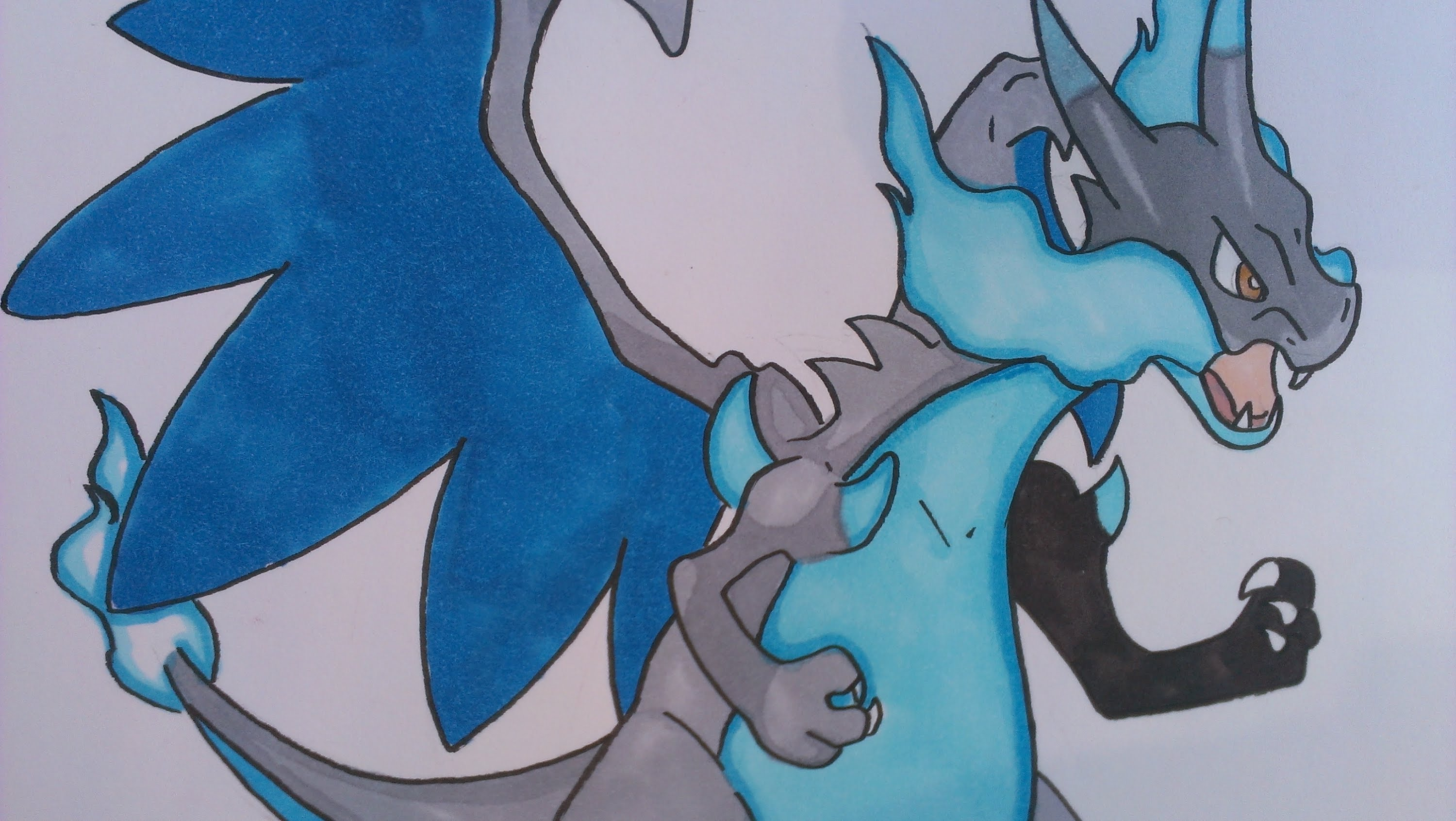 3000x1691 Charizard Drawing Color Drawing Mega Charizard, Pokemon X And Y - Mega Charizard Drawing