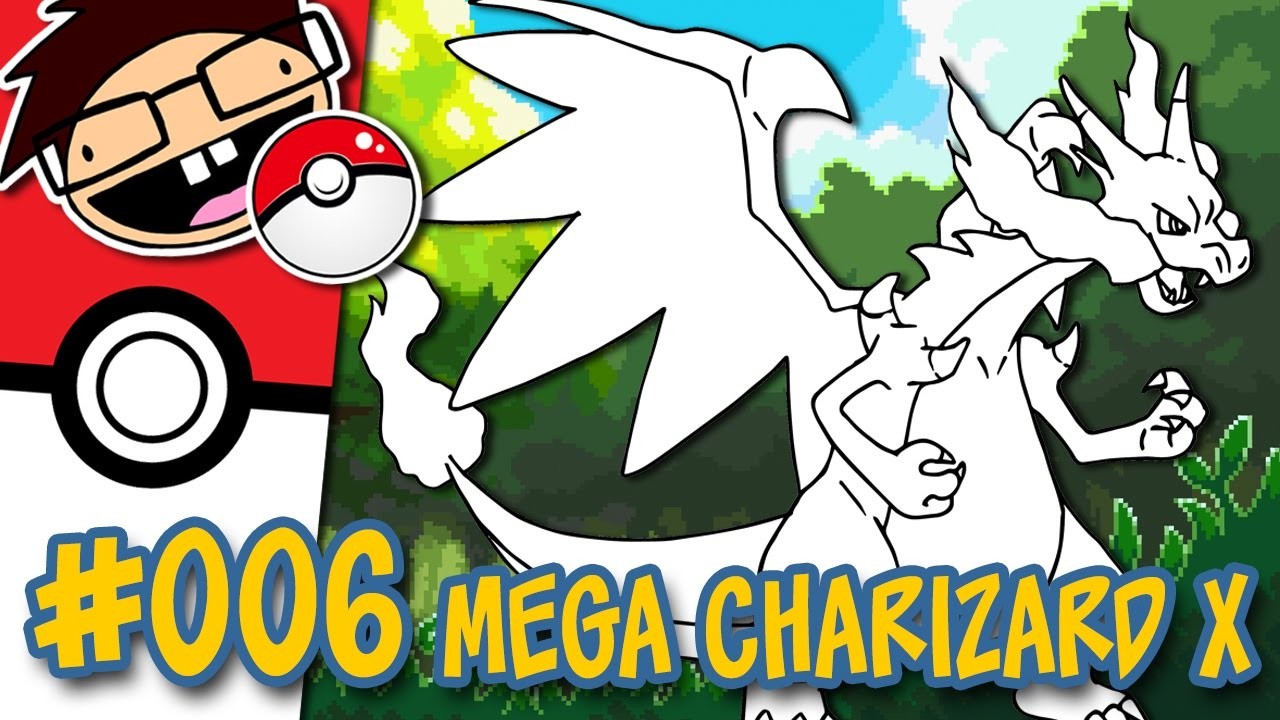 1280x720 How To Draw - Mega Charizard X Drawing