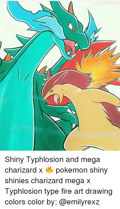 500x867 shiny typhlosion and mega charizard x pokemon shiny shinies - Mega Charizard X Drawing