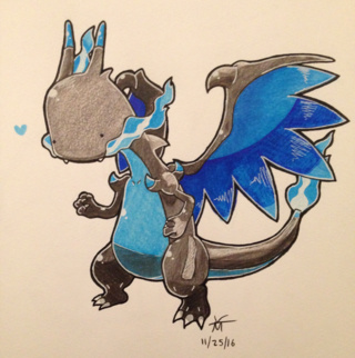 320x322 Forgot To Post This This Is Mega Charizard X! Planning On Doing - Mega Charizard X Drawing