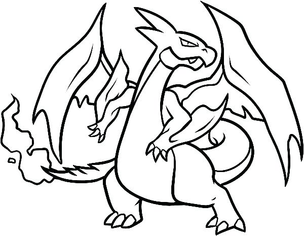 600x465 How To Draw Charizard Together With How To Draw A Coloring - Mega Charizard X Drawing