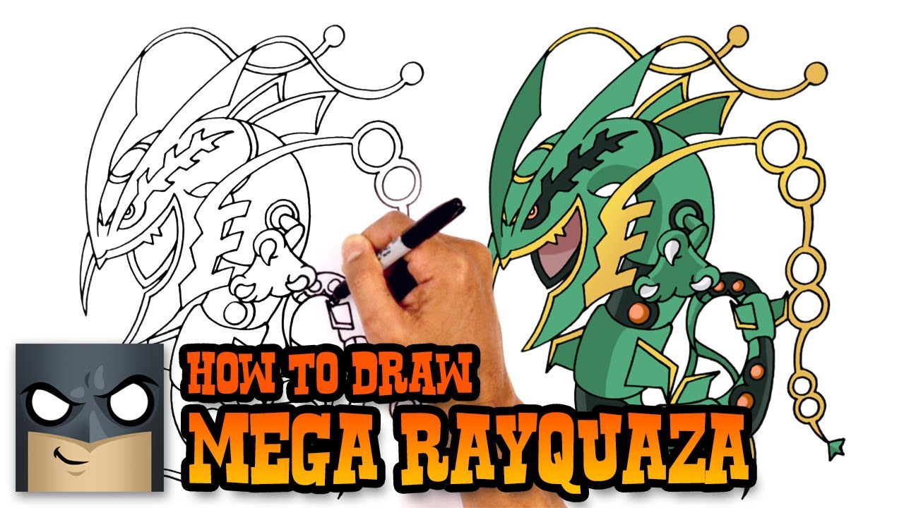 1280x720 How To Draw Mega Rayquaza Pokemon - Mega Drawing