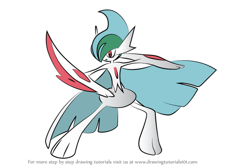 800x565 Learn How To Draw Mega Gallade From Pokemon - Mega Drawing