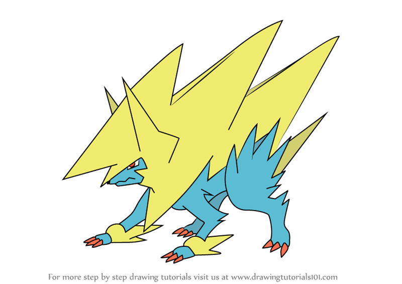 800x565 Learn How To Draw Mega Manectric From Pokemon - Mega Drawing