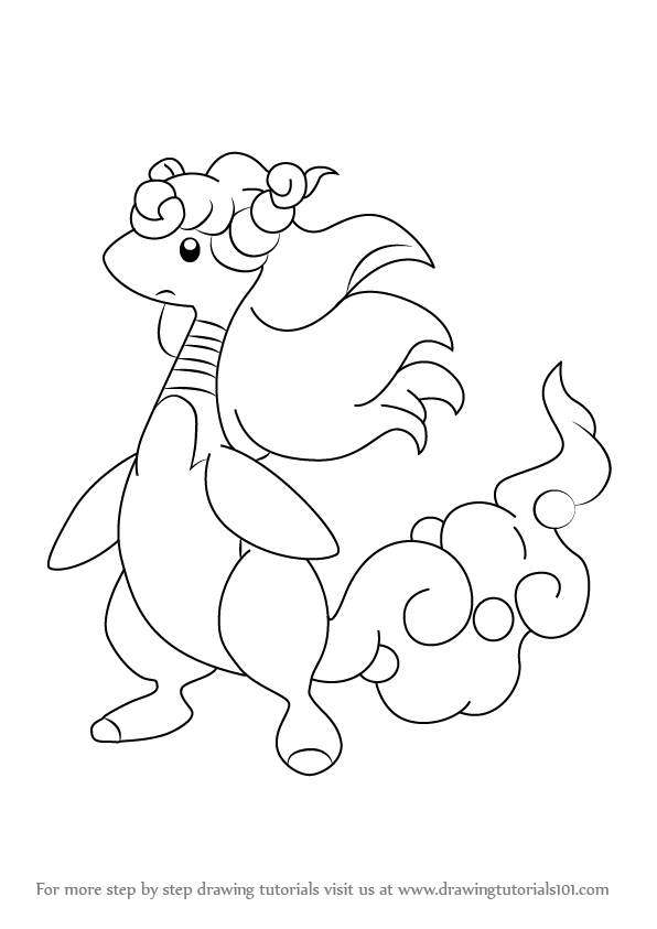 596x843 How To Draw Mega Ampharos From Pokemon - Mega Drawing