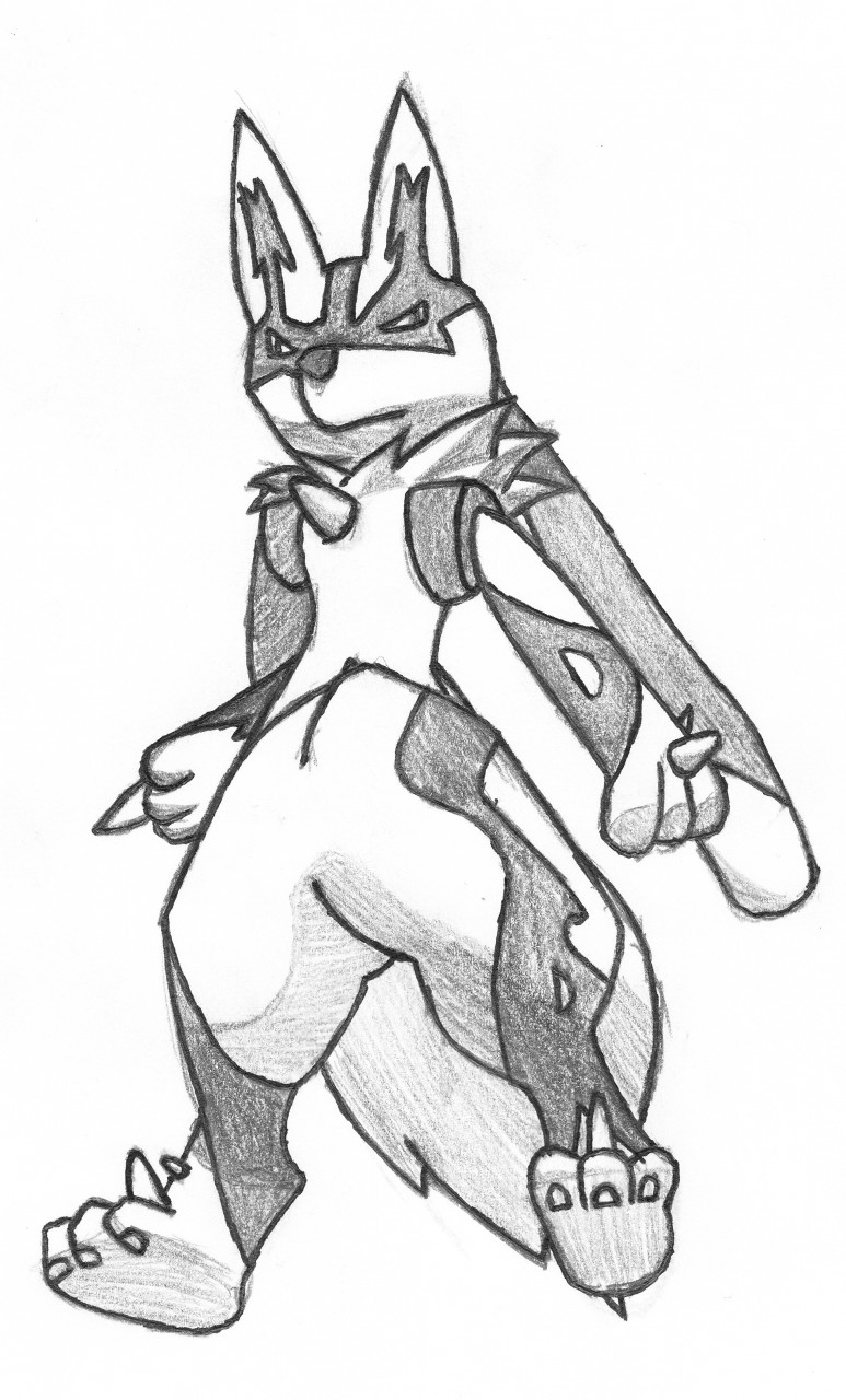 773x1280 Mega Lucario Pen And Pencil Drawing - Mega Lucario Drawing