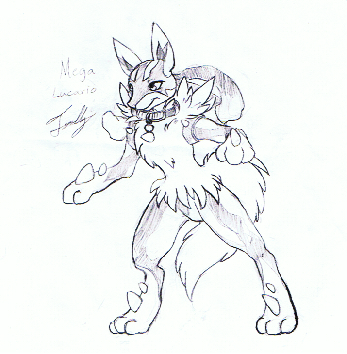 715x730 Mega Lucario Weasyl - Mega Lucario Drawing