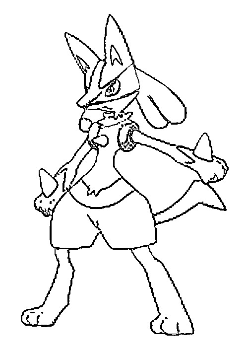 500x709 Pokemon Lucario Free Coloring Pages On Art Coloring Pages - Mega Lucario Drawing