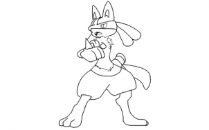 302x189 Pokemon Lucario Drawings - Mega Lucario Drawing