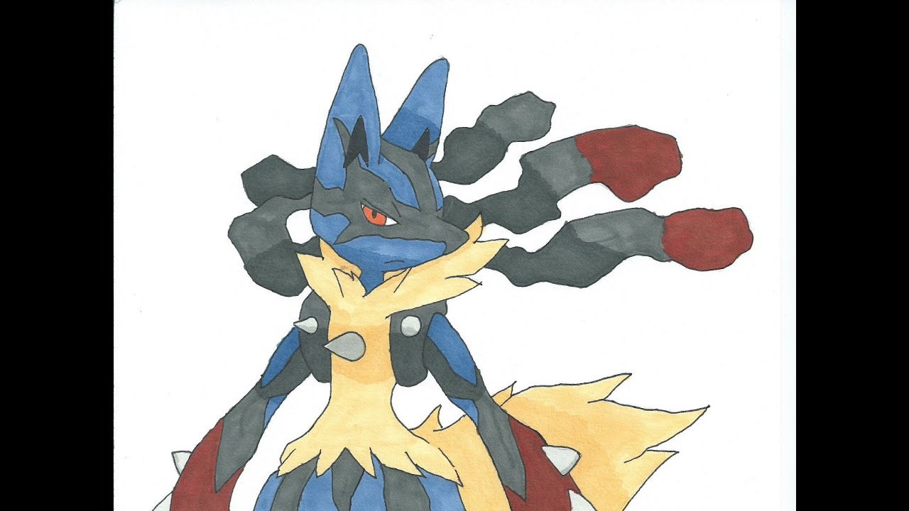1280x720 Speed Drawing Mega Lucario - Mega Lucario Drawing
