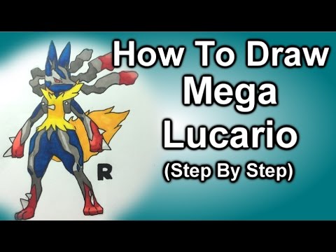480x360 How To Draw Mega Lucario Step - Mega Lucario Drawing