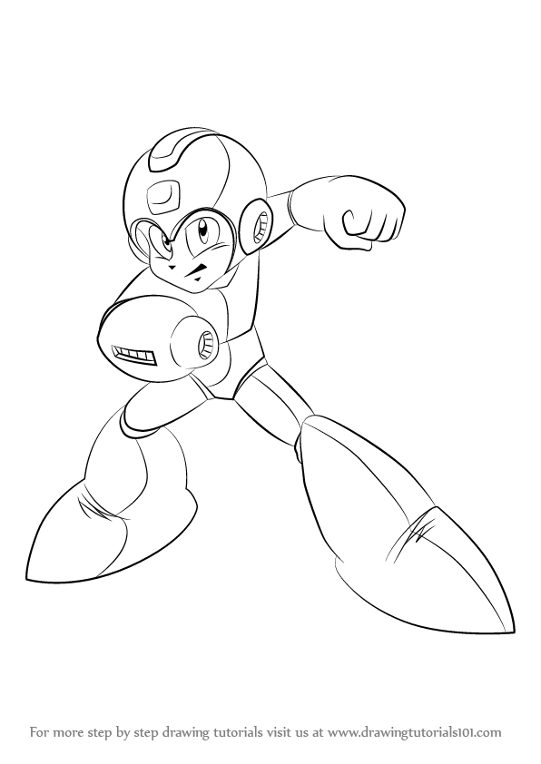 596x842 learn how to draw mega man - Mega Man Drawing