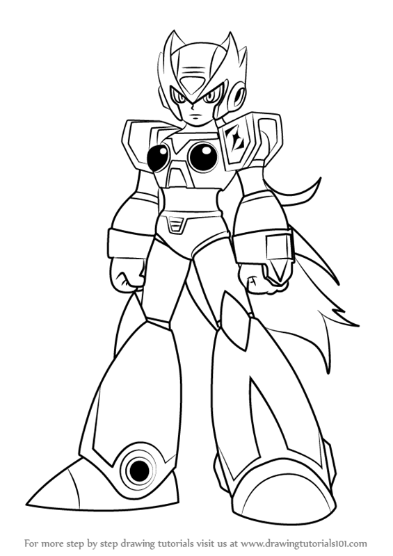565x800 learn how to draw zero from mega man zero - Mega Man Drawing