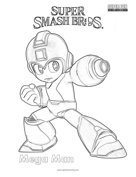 464x600 mega man super smash brothers coloring page - Mega Man Drawing