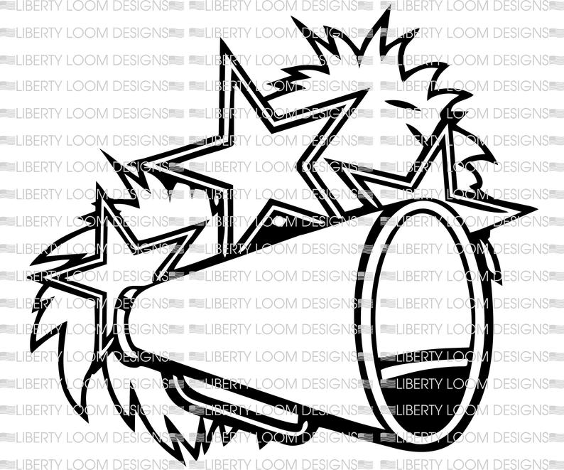 794x661 Cheer Megaphone Stars Etsy - Megaphone Drawing