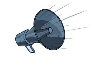 300x200 How To Draw A Megaphone - Megaphone Drawing