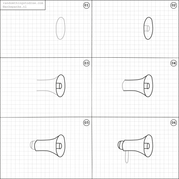 590x590 How To Draw A Megaphone Drawing Objects In Drawings - Megaphone Drawing