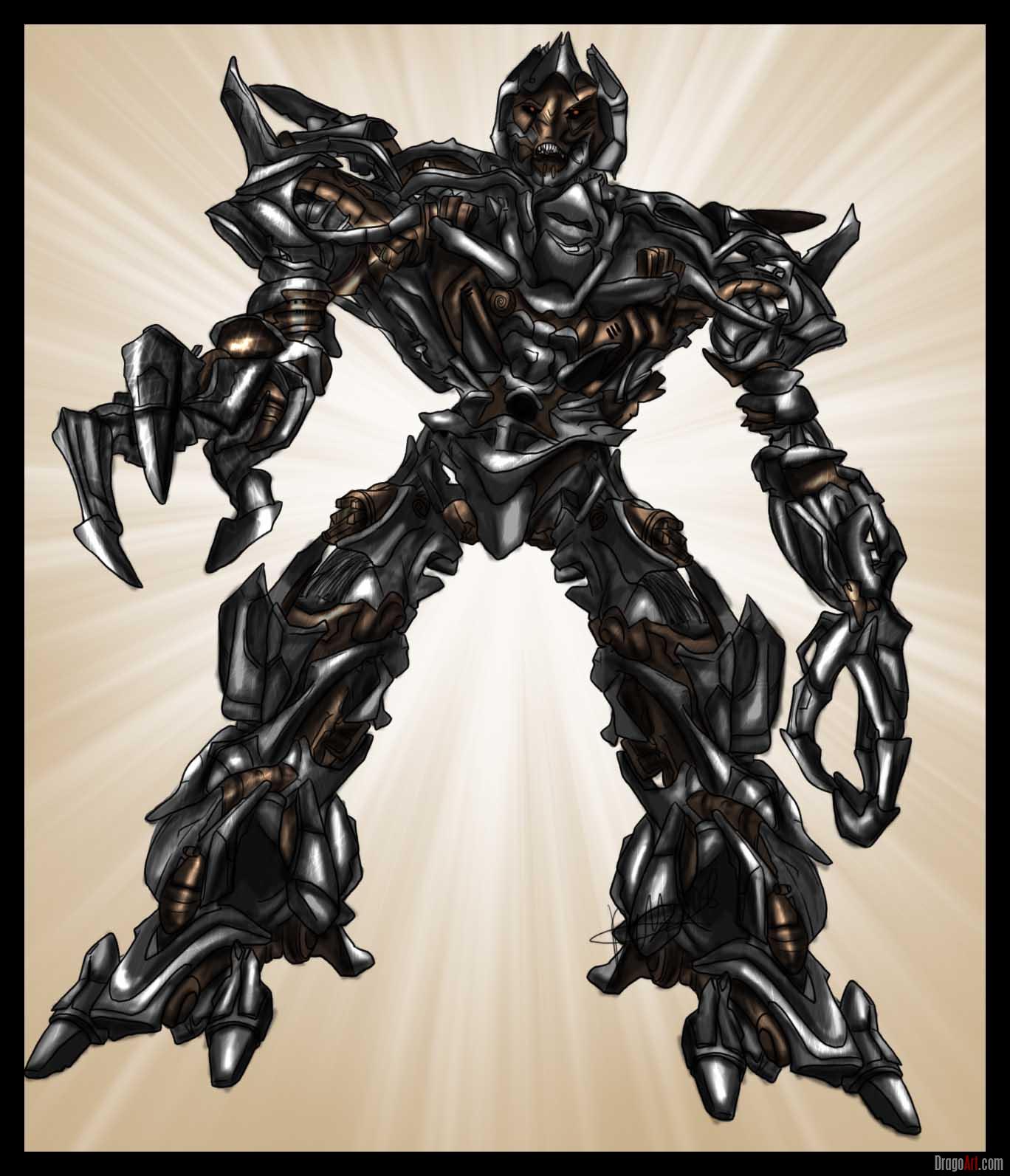 1368x1593 How To Draw Transformers, Step - Megatron Drawing