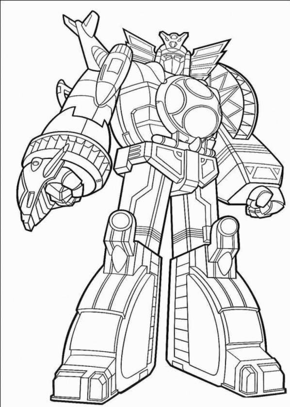 598x840 megazord coloring pages elegant megazord drawing - Megazord Drawing