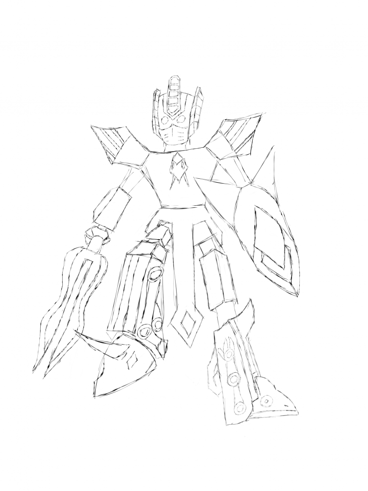 750x1000 pixilart - Megazord Drawing