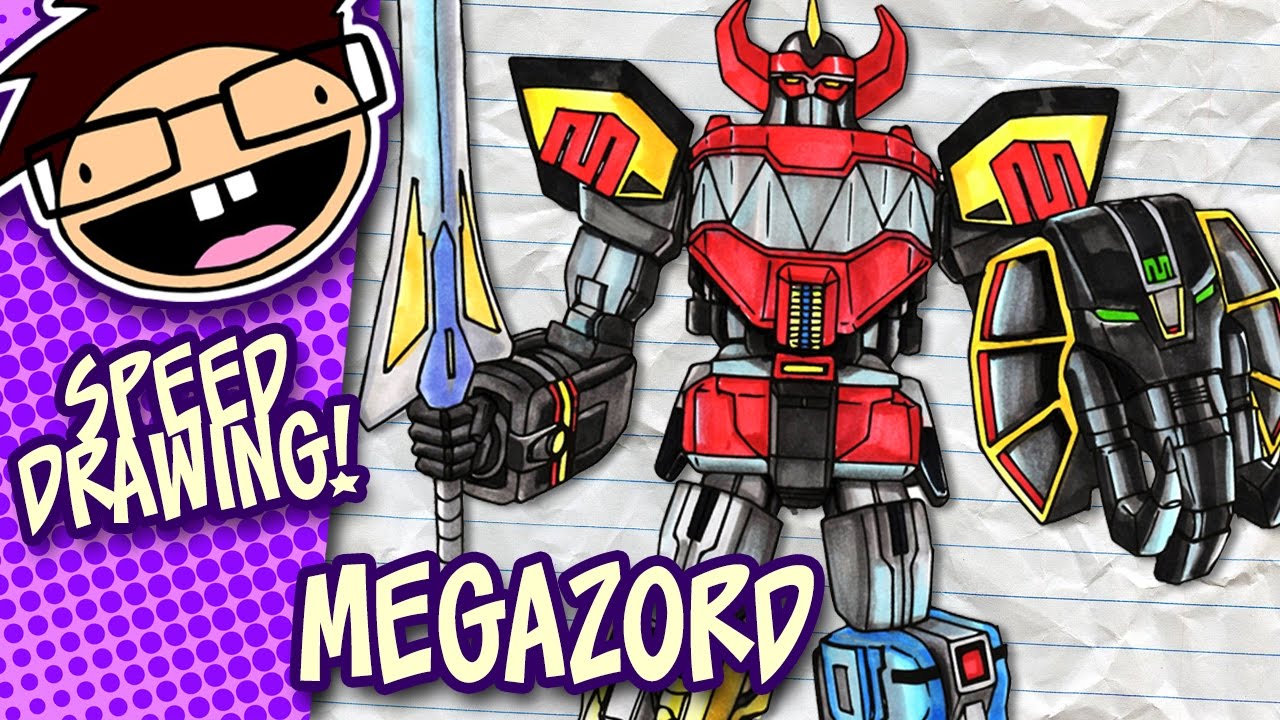 1280x720 speed drawing megazord - Megazord Drawing