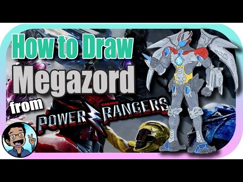 480x360 how to draw the megazord from power rangers movie - Megazord Drawing