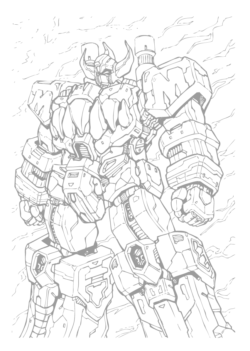 852x1196 dino megazord on behance - Megazord Drawing