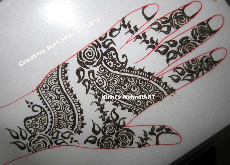 900x649 advance indo arabic henna mehndi design with tutorial nidhi's art - Mehndi Design Drawing