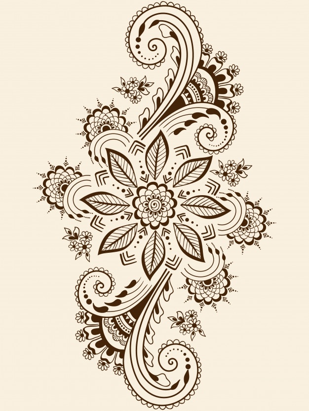 626x834 Henna Vectors, Photos And Free Download - Mehndi Drawing
