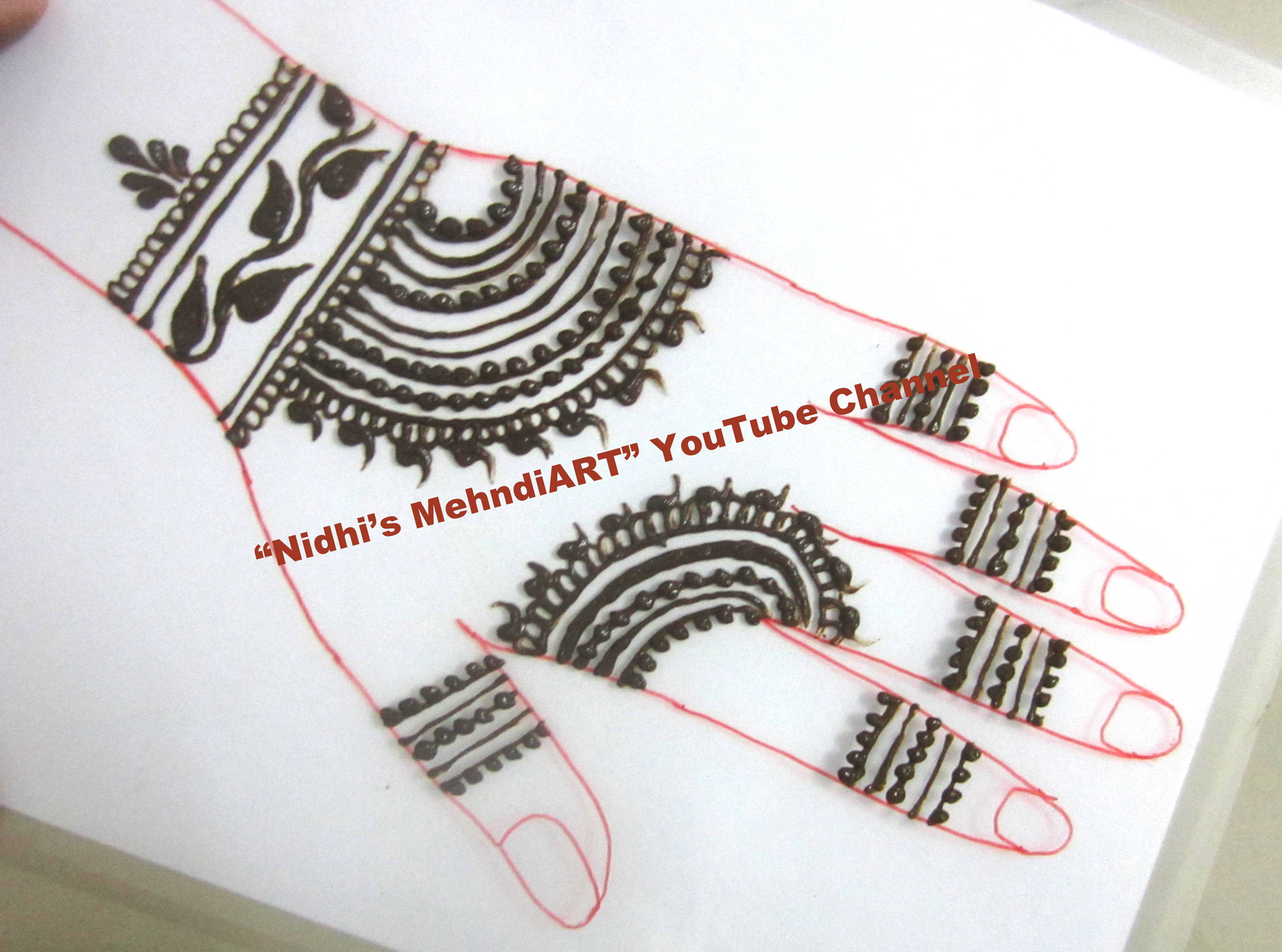 3181x2362 simple and parallel kind henna mehndi design tutorial nidhi's art - Mehndi Drawing
