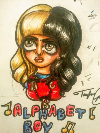 320x427 quick melanie martinez alphabet boy fanart! i colored with prisma - Melanie Martinez Cartoon Drawing
