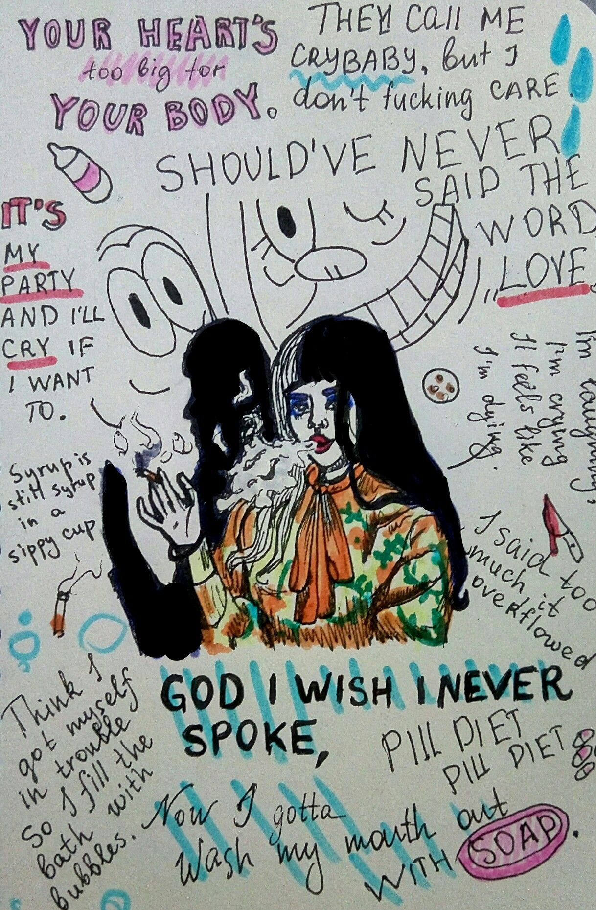 1218x1859 Melanie Martinez Drawings Easy Melanie Martinez Art Melanie - Melanie Martinez Drawing