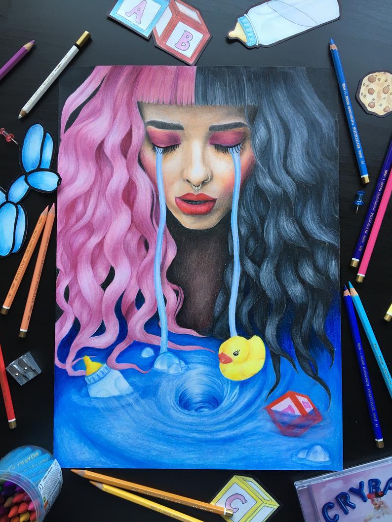 794x1059 Melanie Martinez Drawing Poster Cry Baby Etsy - Melanie Martinez Drawing