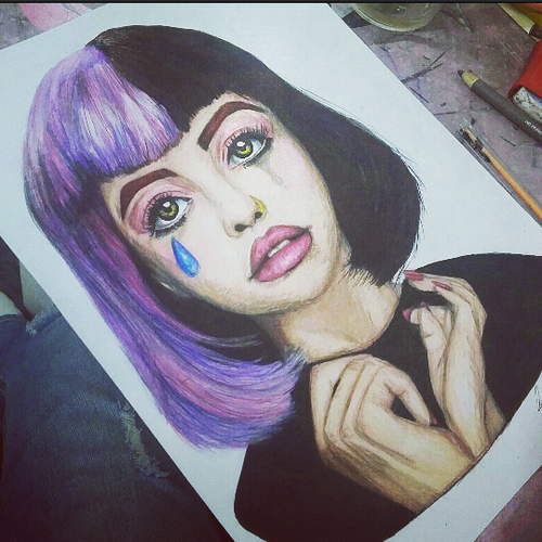 500x500 My Drawing Of Melanie Martinez On We Heart It - Melanie Martinez Drawing