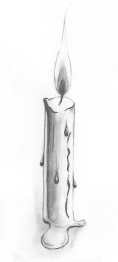 236x522 Idiots Guide On How To Draw A Candle And Flame Art - Melting Candle Drawing