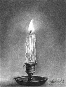 226x300 Melt Drawings Fine Art America - Melting Candle Drawing