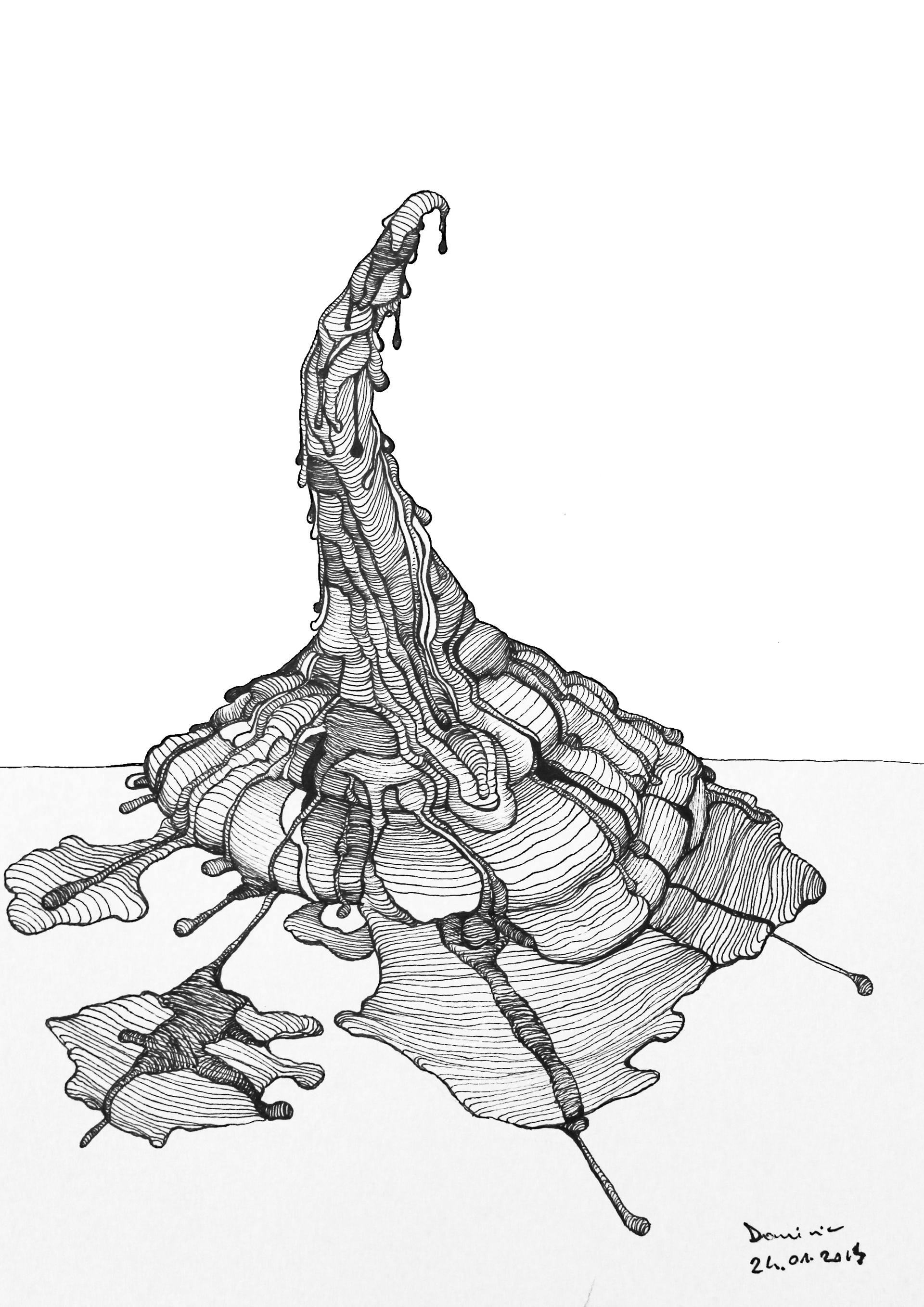 1920x2716 Melted Time Drawing - Melting Candle Drawing