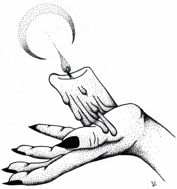 608x650 Melting, Candle, Hand, Flame Art Print Sunshineestes Foundmyself - Melting Candle Drawing