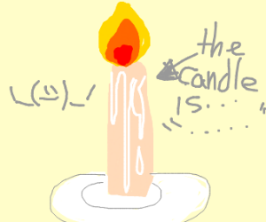 300x250 Melting Candle Drawing - Melting Candle Drawing