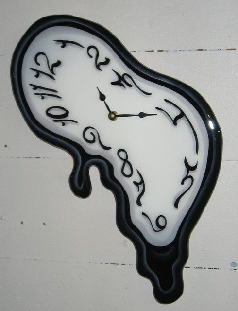 490x640 Melting Wall Clock Salvador Daliiii Clock Art, Clock Painting - Melting Clock Drawing