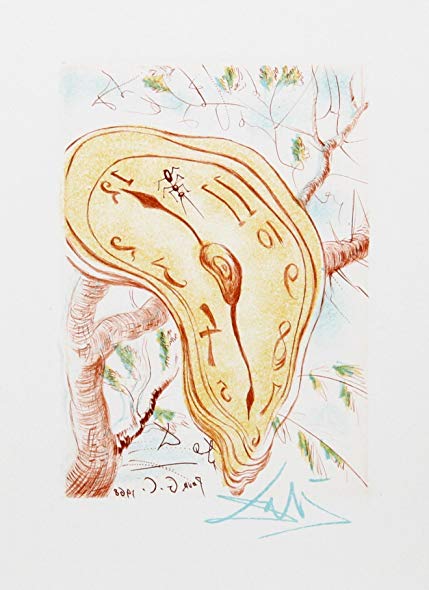 429x590 Melting Clock Salvador Dali Fine Art - Melting Clock Drawing