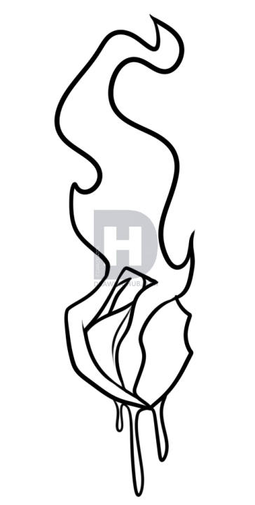 364x720 How To Draw A Melting Rose, Step - Melting Drawing