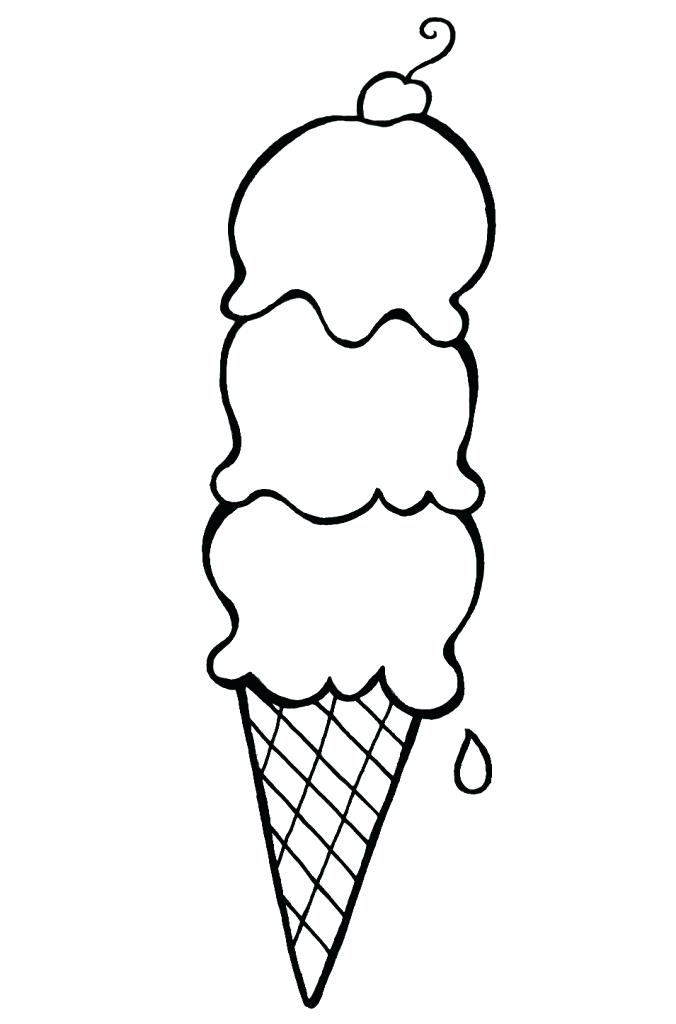 676x1024 Melting Ice Cream Cone Clipart Great Free Clipart, Silhouette - Melting Ice Cream Drawing